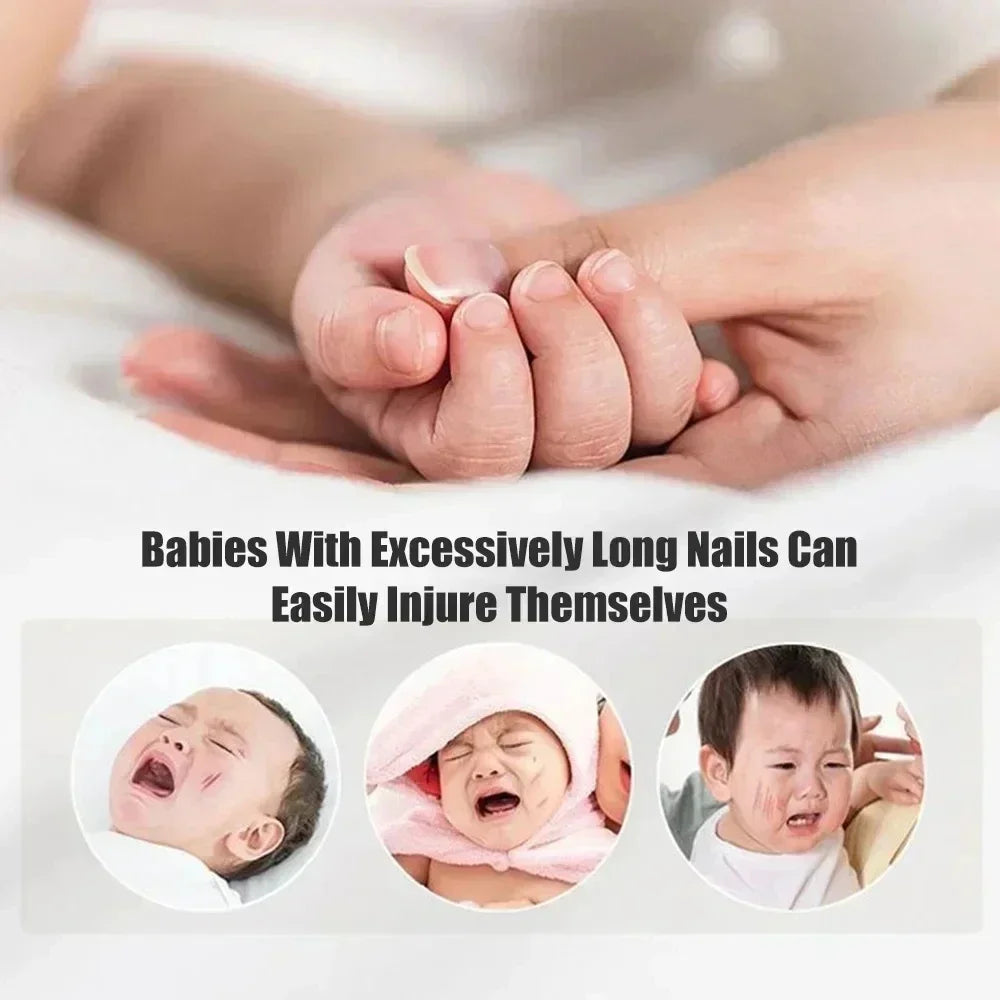 2-in-1 Electric Nail Clipper with LED Light, Automatic Nail Grinder and Trimmer for Babies, Mini Manicure Tool, Nail Care