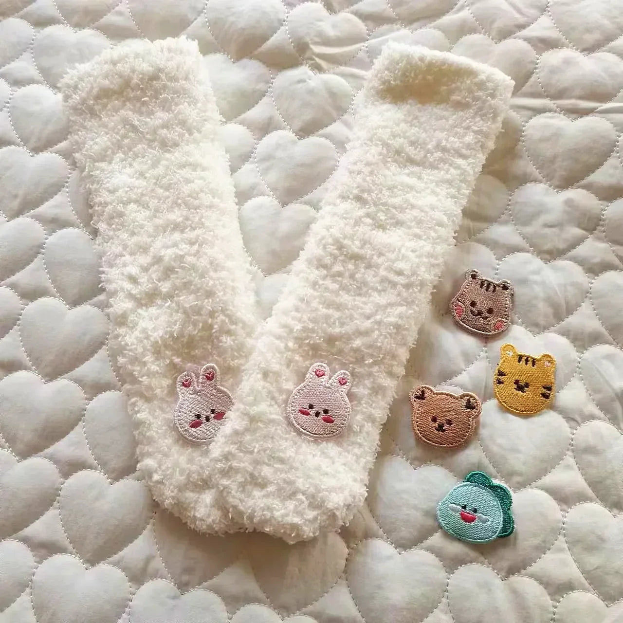 Winter Baby Socks Thick Warm Long Socks for Toddlers White Autumn Winter Plush Knee Newborn Anti-Slip Floor Socks Baby Accessories