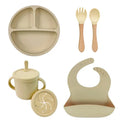 Kindergeschirr-Set Silikon – Saugteller, Becher & Besteck