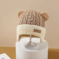 Baby  Hat Cute Bear Ear Protection Hat Children Winter Thickened Warm Knitted Korean Version Of The Baby Hat