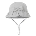 Musselin-Fischerhut Baby – Sonnenhut mit Schleife