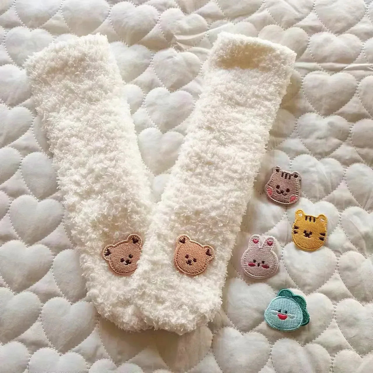 Winter Baby Socks Thick Warm Long Socks for Toddlers White Autumn Winter Plush Knee Newborn Anti-Slip Floor Socks Baby Accessories