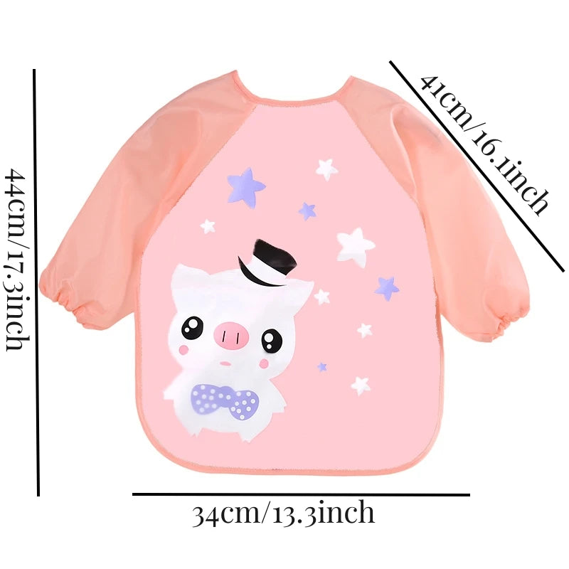 Baby-Lätzchen mit Ärmeln – Wasserdichtes Ess-Kittelchen