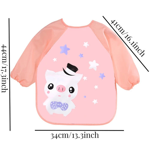Baby-Lätzchen mit Ärmeln – Wasserdichtes Ess-Kittelchen