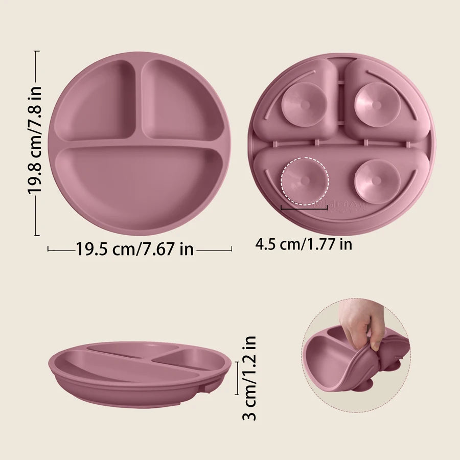 1PCS Baby Sucker Silikon Essplatte BPA FREI Kinder Gerichte Saug Toddle Training Geschirr Kinder Fütterung Schüsseln Baby Zeug
