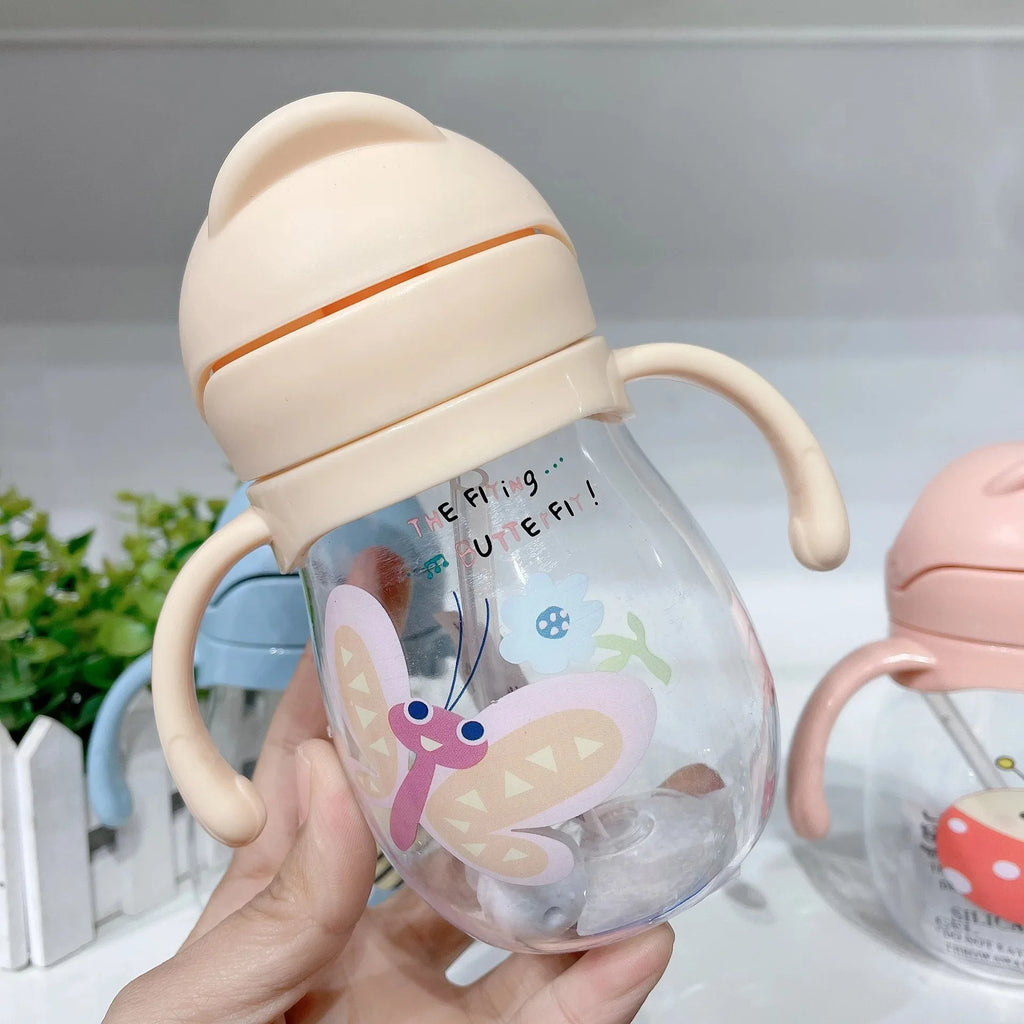Trinklernbecher mit Strohhalm – 350 ml, auslaufsicher