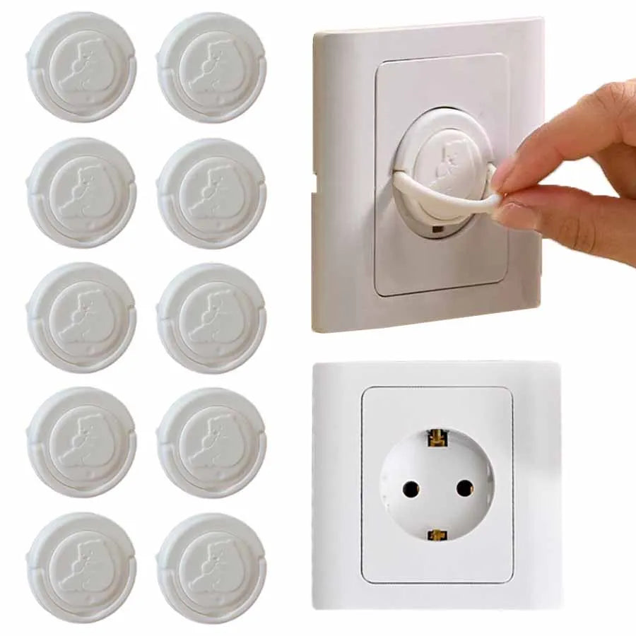 5/10pcs Baby Electric Safety Socket Protective Cover European Standard Anti-Electric Shock Socket Cover Baby Safe Protection