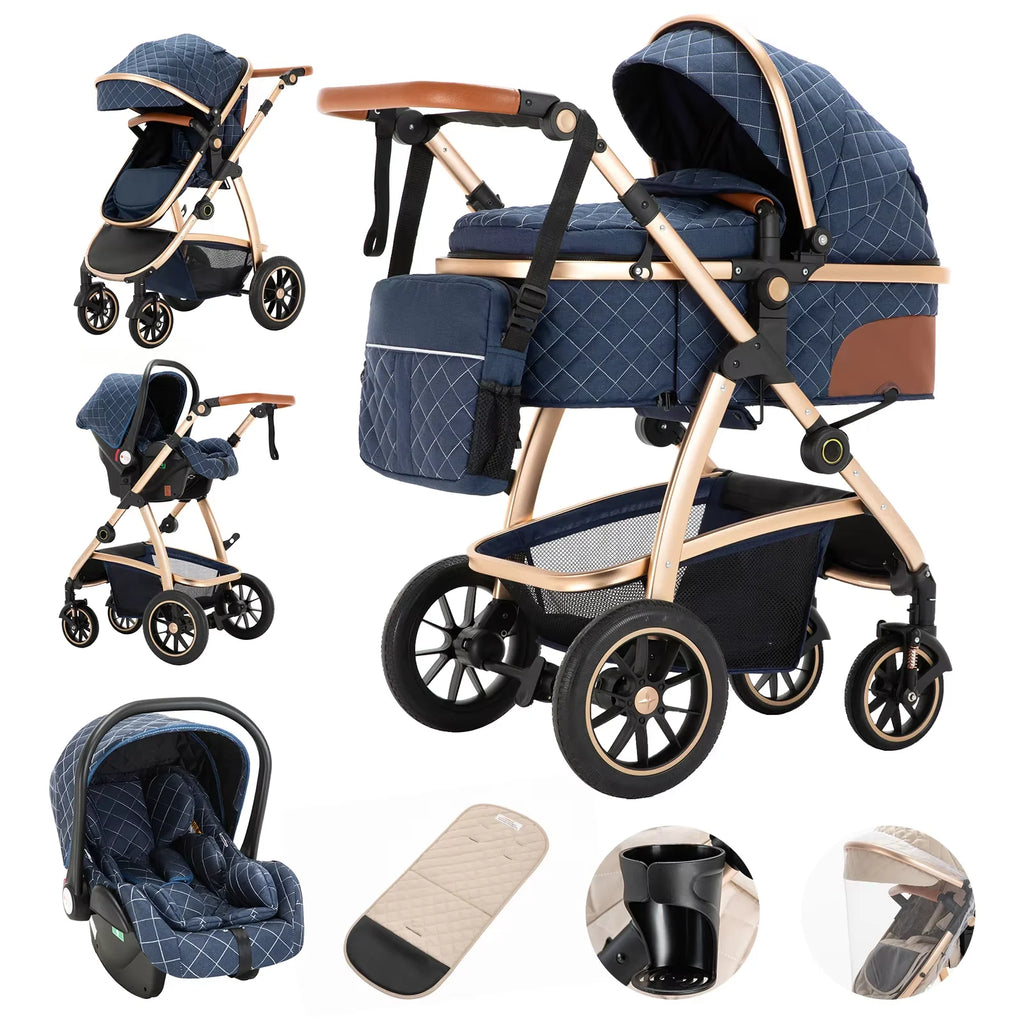 Kombikinderwagen 3-in-1 – Alurahmen mit Moskitonetz