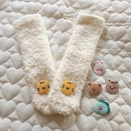 Winter Baby Socks Thick Warm Long Socks for Toddlers White Autumn Winter Plush Knee Newborn Anti-Slip Floor Socks Baby Accessories