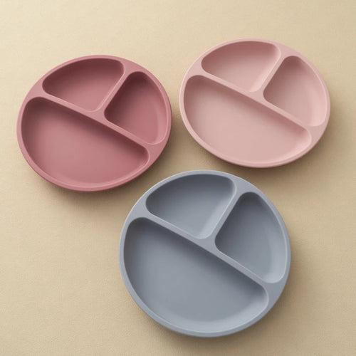 1 ud. Ventosa de silicona para bebé Plato de comida SIN BPA Platos para niños Ventosa de entrenamiento Vajilla para niños Tazones de alimentación para niños Cosas de bebé